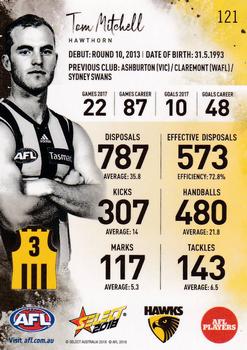 2018 Select Footy Stars #121 Tom Mitchell Back